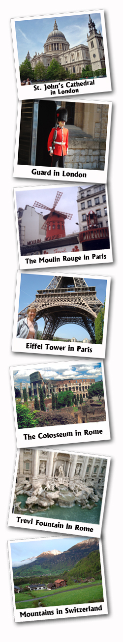 London, Paris & Rome Tour Picture Collage